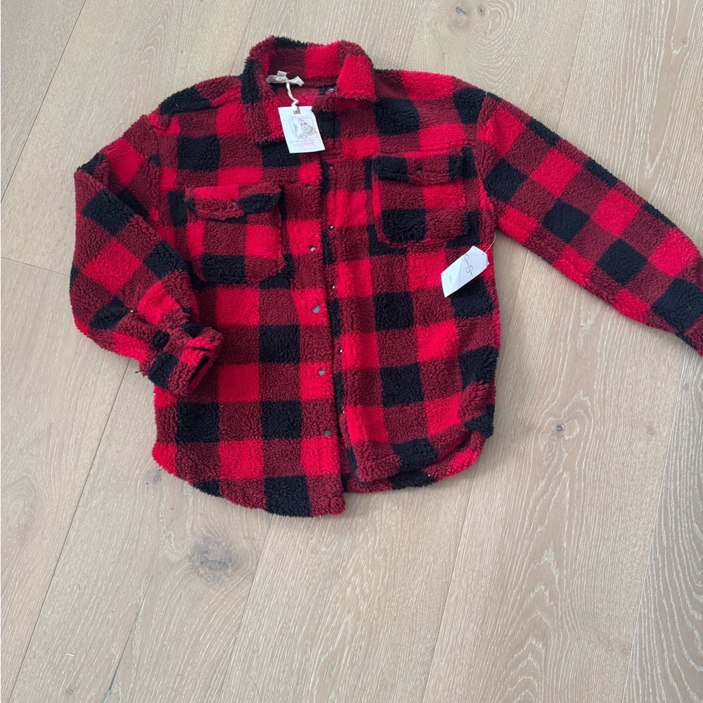 NWT plaid shacket Jessica Simpson